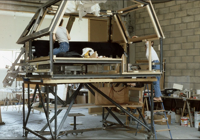 realization of the interior cabin of Johnny Hallyday's truck for special effects