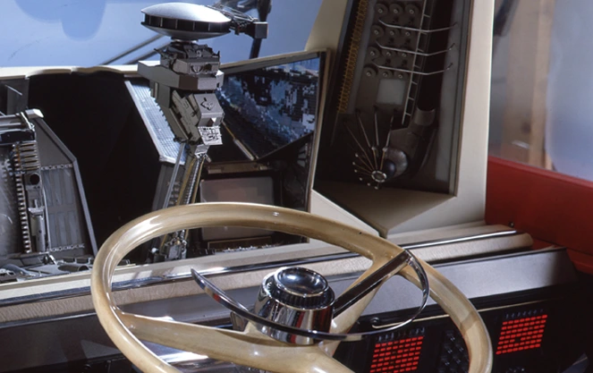 Johnny Hallyday's truck interior moving cabin