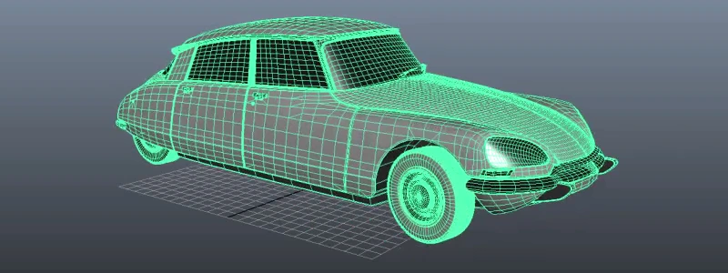 modelization Citroen DS 21 in Maya