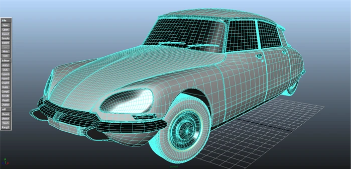 modelization Citroen DS 21 in Maya